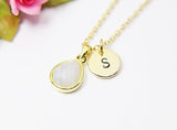 Agate Necklace, Gold Natural Blue Lace Agate Gemstone Necklace, Gemstone Jewelry, Birthstone Jewelry, Personalized Gift,  N2922