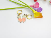 Orange Radish Earrings, Gold Carrot Radish Charm Earrings, Veggies Jewelry, Best Gift Best Friends, Mom, Aunt, Sister, Daughter, N2967