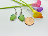 Green Lemon Earrings, Silver Lemon Lime Earrings, N4753C