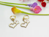 Nurse Earrings, Gold Heart Nurse Cap Red Cross Earrings, Doctor Nurse Gift, Medical Student Gift, N2976