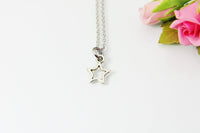Star Necklace, Silver Star Charm, Student Gift, Star Charm, Personalized Gift, Best Friend Gift, Coworker Gift, Girlfriend Gift