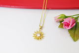 Daisy Necklace, Gold  Daisy Flower Charm Necklace, Flower Charm, Dainty Necklace, Best Friend Gift, Mother Gift, Sister Gift, G178
