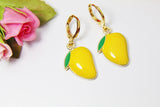 Gold Mangoes Earrings, Green Yellow Mangoes Earrings, N3683B