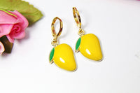 Gold Mangoes Earrings, Green Yellow Mangoes Earrings, N3683B