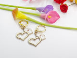 Nurse Earrings, Gold Heart Nurse Cap Red Cross Earrings, Doctor Nurse Gift, Medical Student Gift, N2976