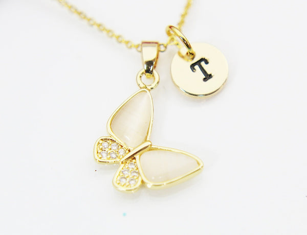 Mother Daughter Necklace, Best Christmas Gift for Grandma Mom Daughter Aunt Bond, Appreciation, Gratitude, Gold Butterfly, N3014
