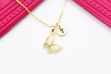 Mother Daughter Necklace, Best Christmas Gift for Grandma Mom Daughter Aunt Bond, Appreciation, Gratitude, Gold Butterfly, N3014
