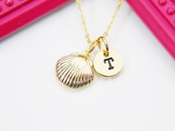Best Christmas Present Real 18K Gold Plated Shell Necklace, Sea Shell, Gift For Mom, Aunt, Best Friend, Daughter, Sister, Niece,  N3030