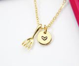 Best Christmas Present Real 18K Gold Plated Fork Necklace, Gift For Best Friends, Mom, Granddaughter, Daughter, Sister, Niece N3042