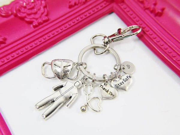 Best Christmas Gift, Stay Safe Keychain, N3048