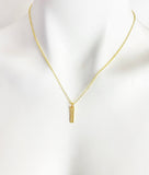 Mother Necklace, Mom Gift, Mother's Day Gift, Mother's Day, Mother Daughter Gift, Mother in Law, Stepmom, Gold Rectangle Necklace, N3065