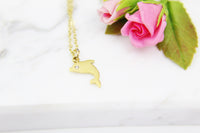 Sisters Necklace,  Sister Gift, Gift for Sister, Sister Birthday Gift, Big Sister Gift, Giggles, Secrets, Gold Dolphin Necklace, N3071