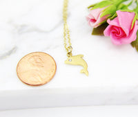 Sisters Necklace,  Sister Gift, Gift for Sister, Sister Birthday Gift, Big Sister Gift, Giggles, Secrets, Gold Dolphin Necklace, N3071