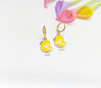 Valentine Gift, Cute Yellow Chicken Earrings, Chick Lover Gift, Chicken Hen Gifts, Perfect Gift For Pet Lovers, Granddaughter Gift, N3052