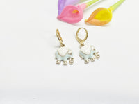 Cute Light Blue Elephant Earrings, Elephant Lover Gift, Luck Gifts, Perfect Gift For Graduation, Best Friends Gift, N3053