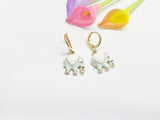 Cute Light Blue Elephant Earrings, Elephant Lover Gift, Luck Gifts, Perfect Gift For Graduation, Best Friends Gift, N3053