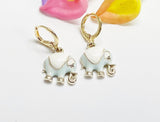 Cute Light Blue Elephant Earrings, Elephant Lover Gift, Luck Gifts, Perfect Gift For Graduation, Best Friends Gift, N3053