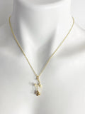 18K Gold Plated Rose Necklace, Delicate Floral Pendant