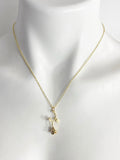 18K Gold Plated Rose Necklace, Delicate Floral Pendant