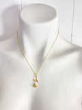 18K Gold Plated Rose Necklace, Delicate Floral Pendant