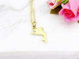 Sisters Necklace,  Sister Gift, Gift for Sister, Sister Birthday Gift, Big Sister Gift, Giggles, Secrets, Gold Dolphin Necklace, N3071