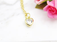 Valentine's Day Gift Necklace, Anniversary, Valentine's Day, Birthday, Love You Gift, Girlfriend Gifts, Gold Heart Necklace, N3089