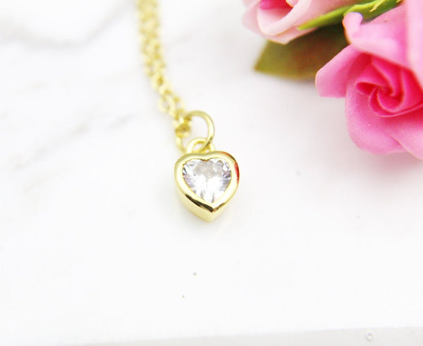 Valentine's Day Gift Necklace, Anniversary, Valentine's Day, Birthday, Love You Gift, Girlfriend Gifts, Gold Heart Necklace, N3089