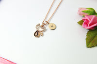 Granddaughter Necklace, Granddaughter Gift, Rose Gold Cat Necklace, Daughter Gift, Personalized Gift, N3100