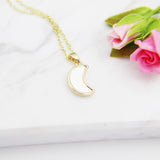 Mother Daughter Gift Necklace, Mother's Day Gift, Gifts for Mom, Mother of Pearl Shell Moon Necklace, N3081