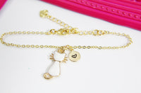 Stepdaughter Gift Bracelet, Gifts from Stepmom, Stepsister, Blended Family, Wedding, Daughter of Bride or Groom Gold Cat Bracelet, N3104