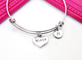 Silver Niece Heart Bracelet, N3122