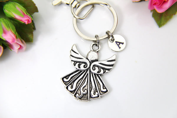 Angel Gift, Guardian Angel Keychain, Good Luck Charm, Memorial, Condolences, New Beginnings Gift, Personalized Gift, Guardian Angel, N3083