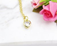 Valentine's Day Gift Necklace, Anniversary, Valentine's Day, Birthday, Love You Gift, Girlfriend Gifts, Gold Heart Necklace, N3089