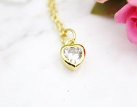 Valentine's Day Gift Necklace, Anniversary, Valentine's Day, Birthday, Love You Gift, Girlfriend Gifts, Gold Heart Necklace, N3089