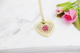 Valentine's Day Gift Necklace, Anniversary, Mother's Day, Birthday, Love You Gift, Girlfriend Gifts, Mom Gift, Gold Heart Necklace, N3090