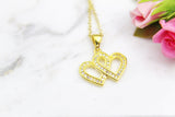 Valentine's Day Gift Necklace, Anniversary, Mother's Day, Birthday, Love You Gift, Girlfriend Gifts, Mom Gift, Gold Heart Necklace, N3091