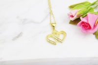 Valentine's Day Gift Necklace, Anniversary, Mother's Day, Birthday, Love You Gift, Girlfriend Gifts, Mom Gift, Gold Heart Necklace, N3091