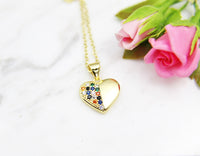 Valentine's Day Gift Necklace, Anniversary, Mother's Day, Birthday, Love You Gift, Girlfriend Gifts, Mom Gift, Gold Heart Necklace, N3092