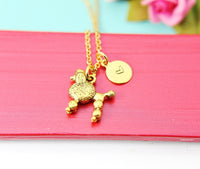 Gold French Poodle Charm Necklace, Dog Lovers Necklace Gifts For Owners, Dog Mom Gifts, Perfect Gift For Dog Lovers, N3113