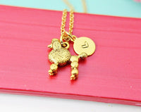 Gold French Poodle Charm Necklace, Dog Lovers Necklace Gifts For Owners, Dog Mom Gifts, Perfect Gift For Dog Lovers, N3113