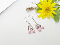 Gold Pink Shoe Charm Earrings, Granddaughter Earrings, Birthday Gift, N3171