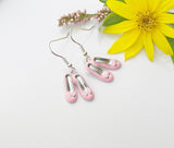 Gold Pink Shoe Charm Earrings, Granddaughter Earrings, Birthday Gift, N3171