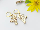 Gold Cactus Earrings, Real 16K Gold Plated Cactus Earrings, N3177