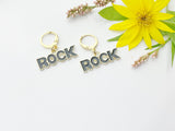 Gold Black Rock Earrings, Sister Earrings, N3192