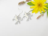 White Unicorn Earrings, N3196