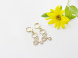 Gold Stethoscope Earrings, Enamel Medical Jewelry