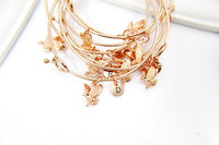 Rose Gold Eagle Bracelet Gift, Personalized Jewelry, LN348
