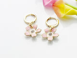Gold Japanese Cherry Blossom Earrings, Cherry Blossom Flower Jewelry, Birthday Present for Girl Female Friend, Best Friend, N3255