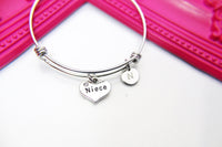 Silver Niece Heart Bracelet, N3122