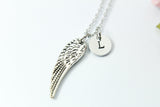 Silver Angel Wing Charm Necklace